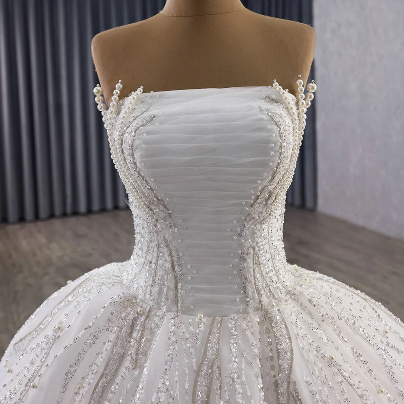 strapless ball gown wedding dress 1616-04
