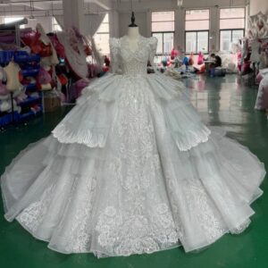 v neck ball gown wedding dress 1620-01