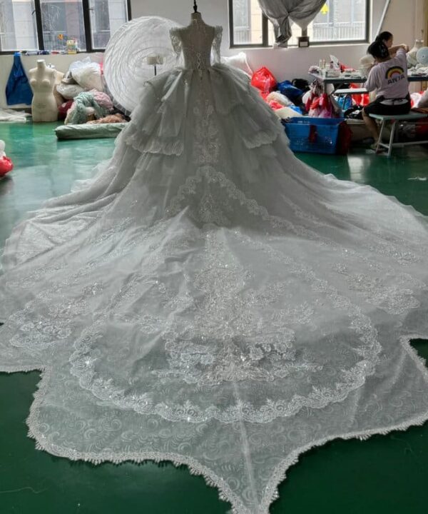 v neck ball gown wedding dress 1620-02
