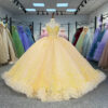 yellow quinceanera dresses 163105