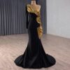 black and gold evening dress 1644-5