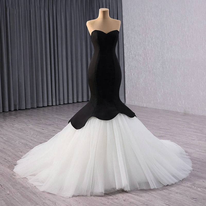 black and white prom dress 1686-02