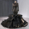 black long sleeve formal dress 1675-5
