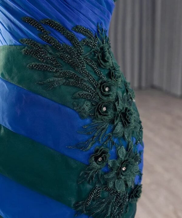 blue and green prom dress 1651-2