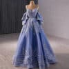 blue and white prom dress 1681-06