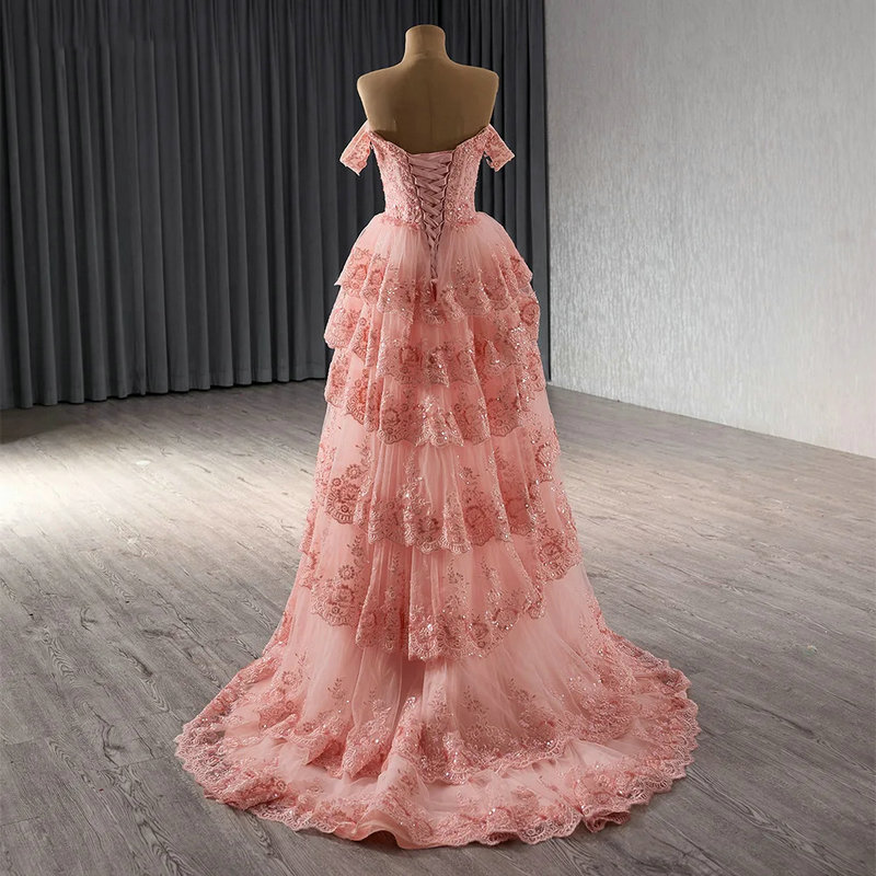 dusty pink evening dress 1669-5