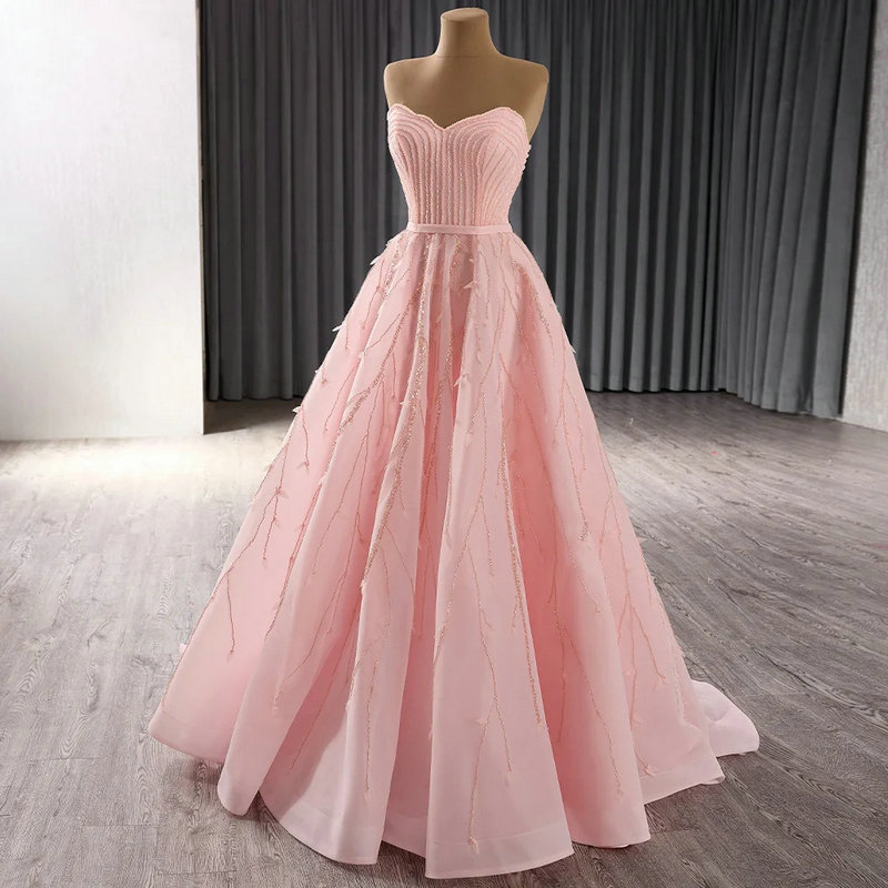 elegant pink dresses for wedding guests 1661-1