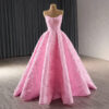 hot pink evening dress 1670-6