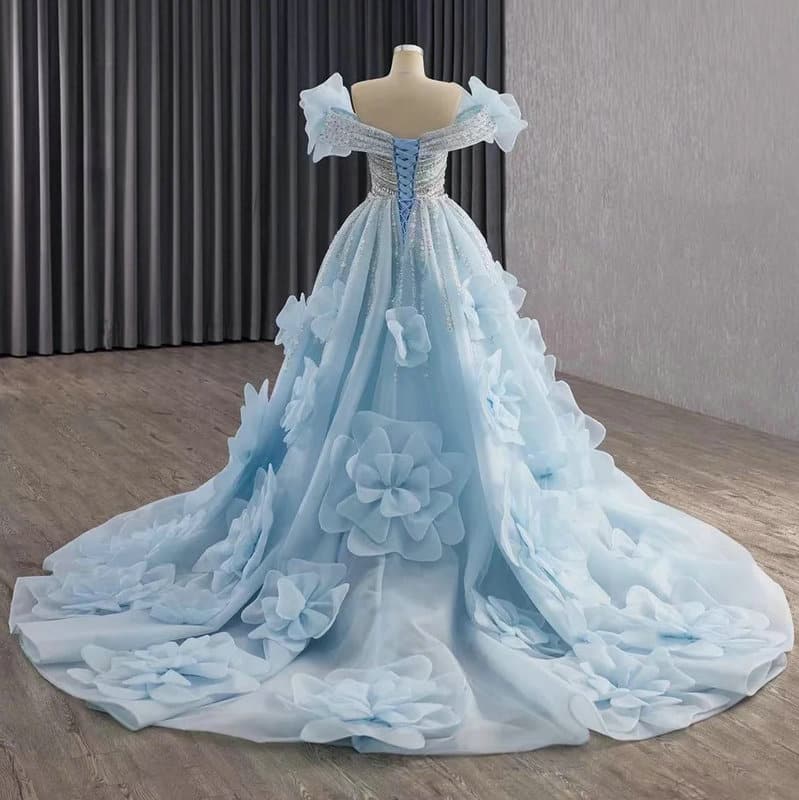 light blue evening gown 1637-4