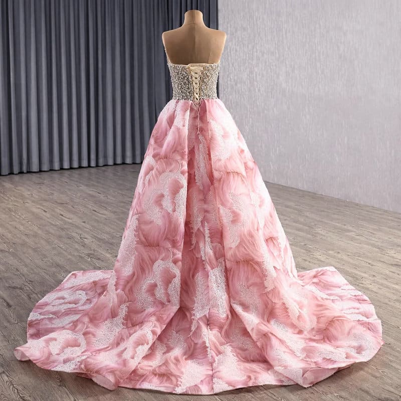 pink evening dress 1641-2
