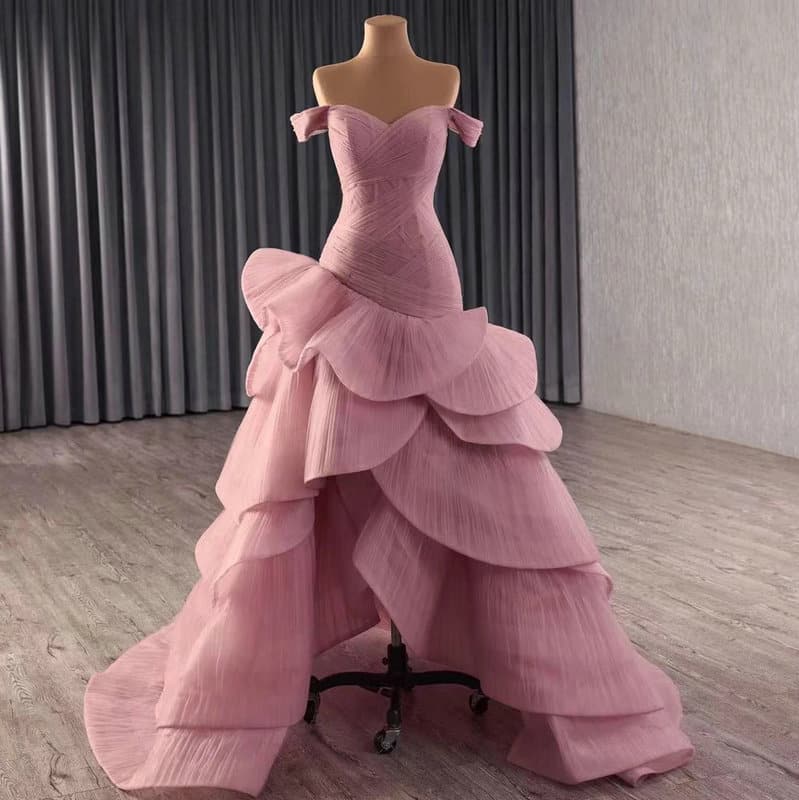pink wedding guest dress 1642-5
