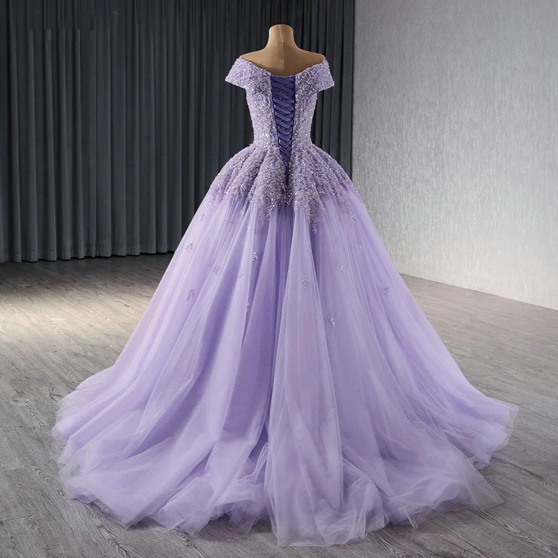 purple ball gown prom dresses 1671-5