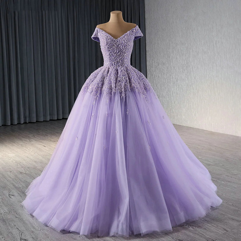 purple ball gown prom dresses 1671-6