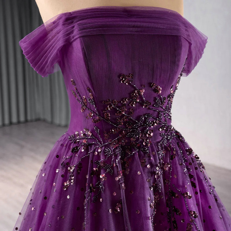 purple wedding guest dress 1660-3