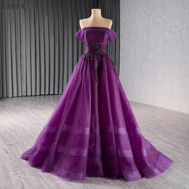 purple wedding guest dress 1660-6
