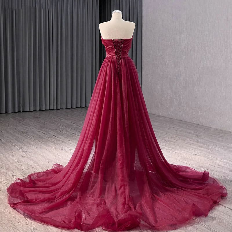 red mother of the bride dress 1684-01
