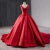 red satin wedding dress 1677-01