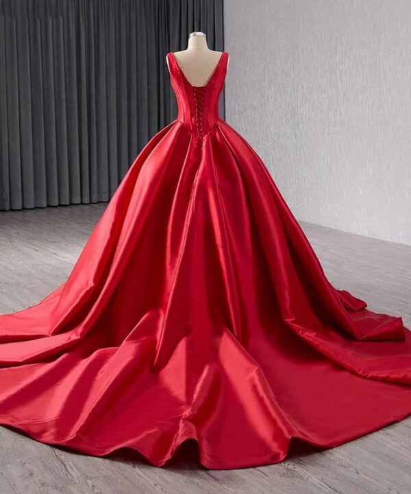 red satin wedding dress 1677-05