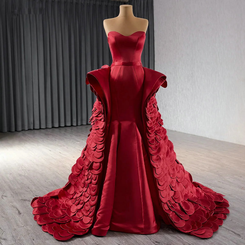 red wedding guest dress 1666-1