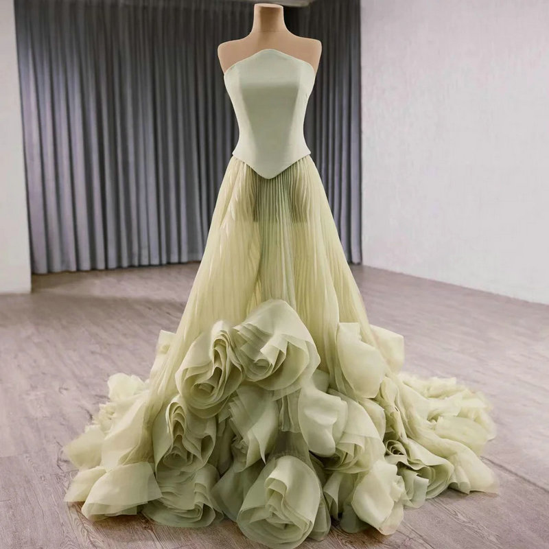 sage green evening gown 1653-1