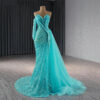 turquoise evening dress 1673-5