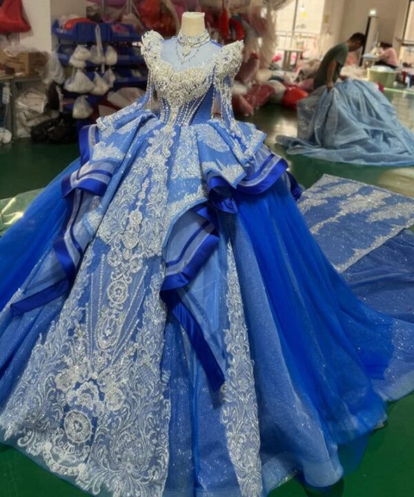 blue wedding gown 1710-04
