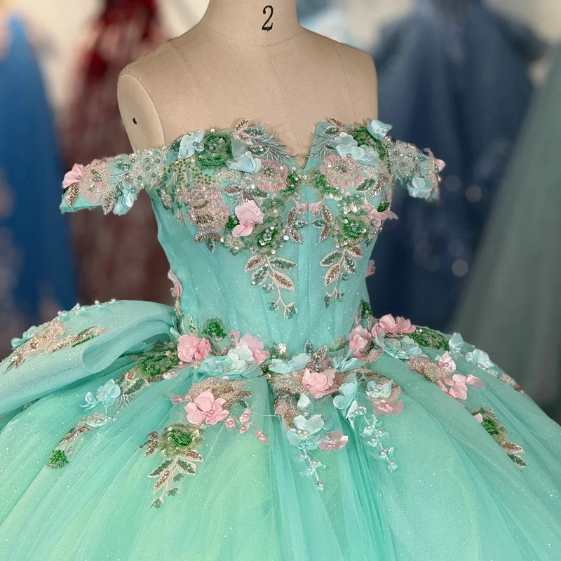 green sweet 16 dress 1643-01