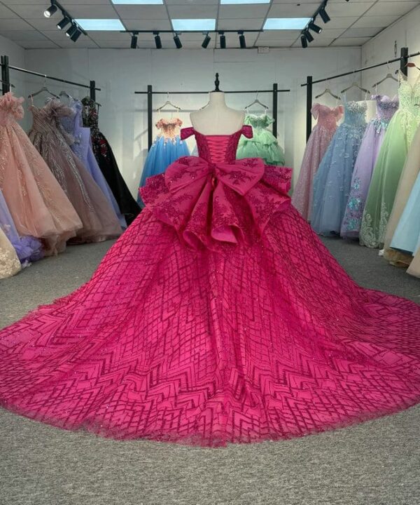 hot pink quinceanera dresses 1703-04