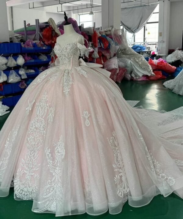 pink wedding gown 1708-05