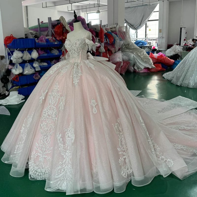 pink wedding gown 1708-05