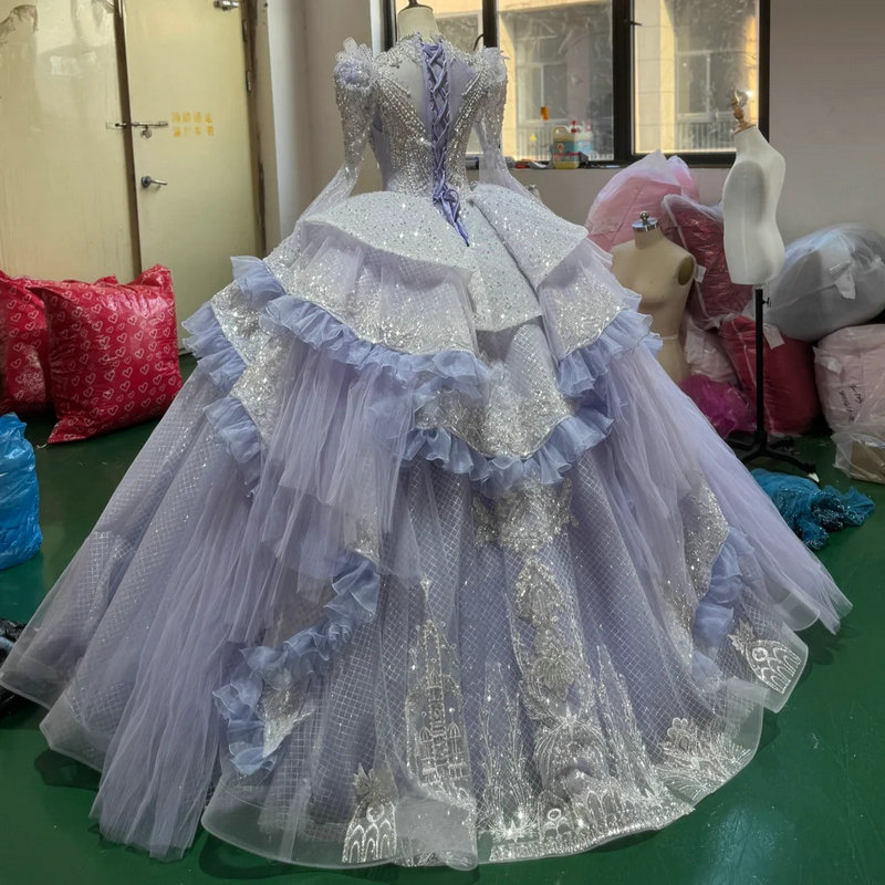 purple wedding dress 1695-01