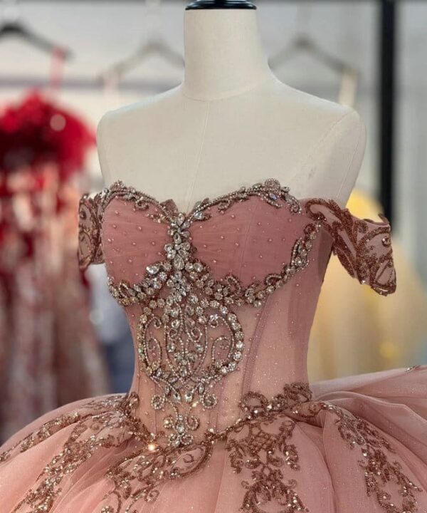 rose gold wedding dress 1640-05