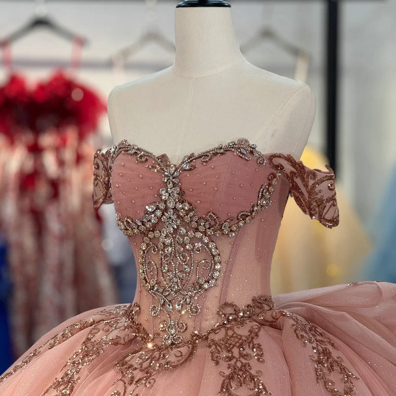 rose gold wedding dress 1640-05