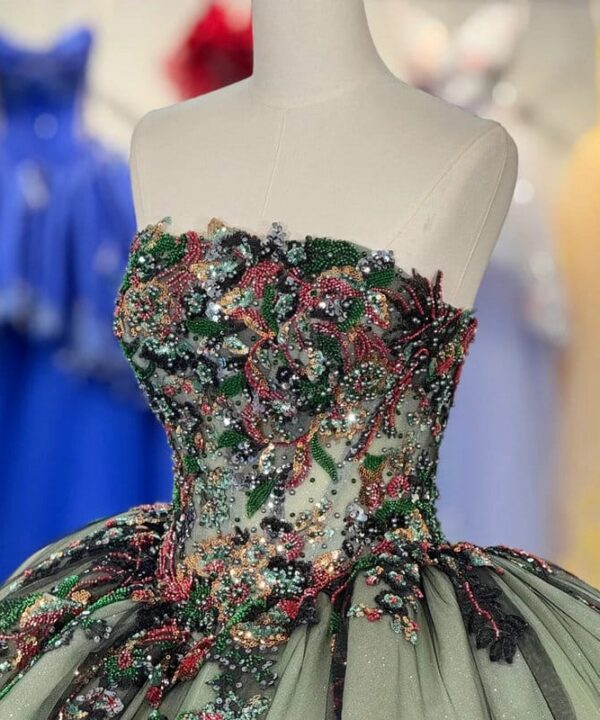 sage green wedding dress 1646-03