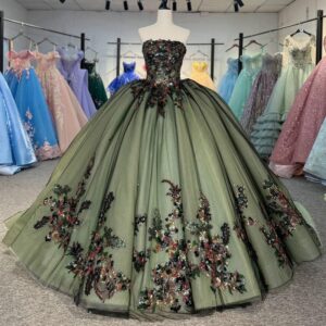 sage green wedding dress 1646-06