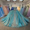 turquoise wedding dress 1714-05
