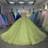 quinceanera dresses lime green 1728-02